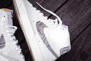 wit en swart nike air force 1 hoog — Cool Nike Muurpapier