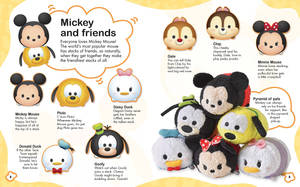 Tsum Tsum Mickey en Vriende-agtergrond — Versadig Muurpapier