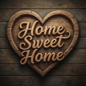 Rustieke houtbord met hart en teks. — Pixel Watch 5 Muurpapier