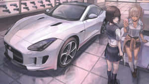 Anime motor agtergrond — Koel motors Muurpapier