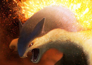 Typhlosion Naby HD — Anime lessenaar Muurpapier