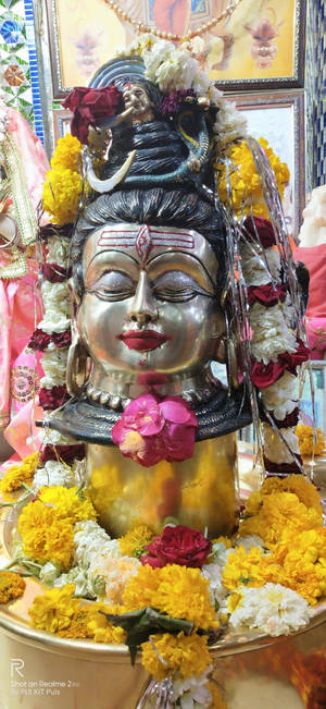 Ujjain Mahakal Geel Blomme — Galaxy S25 Edge Muurpapier