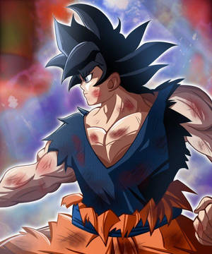 Vegstrydposisie Ultra Instinct Goku — Ultra Instinct Goku Muurpapier