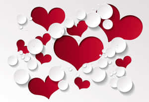 Liefdeshart agtergrond — Oulike Hart Muurpapier