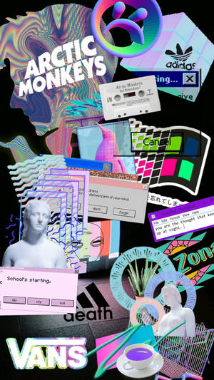 Vaporwave Collage Alternatiewe Estetika — Alternatiewe estetiek Muurpapier