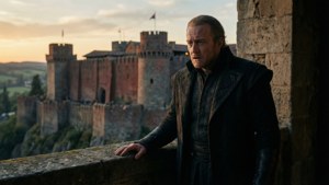 Varys oorweeg die toekoms vanaf 'n balkon