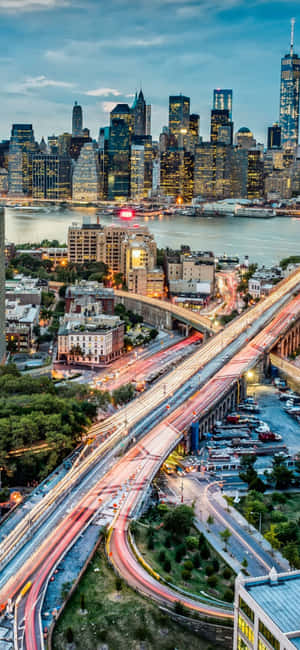 iPhone X New York Agtergrond — iPhone 12 mini Muurpapier