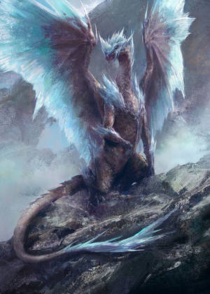 Velkhana ys draak agtergrond — IQOO Pad5 Muurpapier