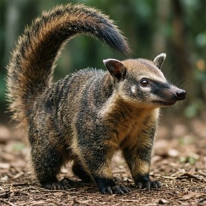 'n Numbat neem 'n verdedigende houding aan, waaksaam en gereed. — Pixel Watch 5 Muurpapier