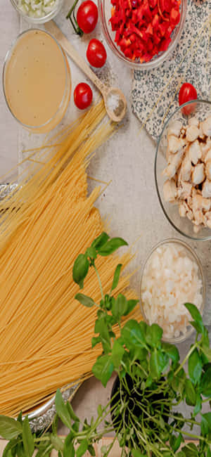 Iphone X Pasta Agtergrond — Redmi 15C Muurpapier