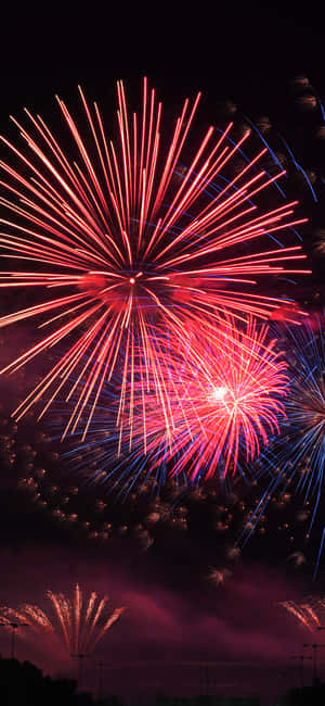 Vuurwerk Agtergrond — Dowwe Muurpapier