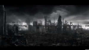 Dark City Agtergrond — Donker stad Muurpapier