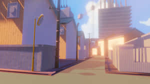 Anime-stad prente — Anime stad GIF Muurpapier