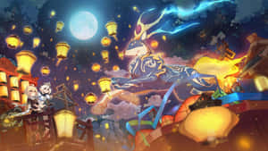 Genshin Impact agtergrond — Genshin impact GIF Muurpapier