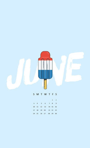 Junie Kalender met 'n popsicle muurpapier. — Honor Pad 10 Muurpapier
