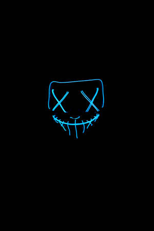 Blou LED Halloween-masker Dim — Dowwe Muurpapier