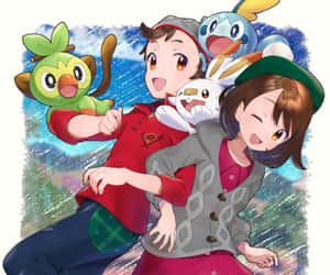 Victor en Gloria Pokemon PFP — Oulike anime profielfoto Muurpapier