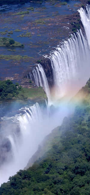 Victoria-waterval in Livingstone, Zambië — Motorola Edge (2025) Muurpapier