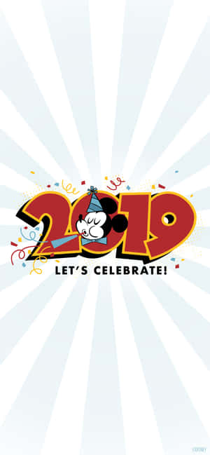 Mickey Mouse Nuwe Jaar — Galaxy Note Muurpapier