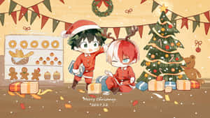 Anime Kersfees-agtergrond