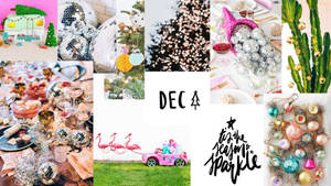 Dekoratiewe Kersfees Collage muurpapier