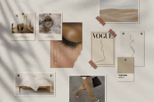 Vind vrede en kalmte in 'n minimale beige estetiek — Beige estetiese GIF Muurpapier