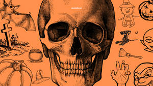 Vintage Halloween-Skullkop