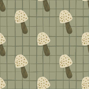 Vintage Oulike Sampioen Geblokte Patroon — Snoesige sampioen Muurpapier