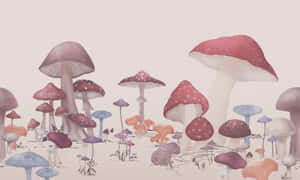 Vintage Oulike Sampioen Estetiese Pastel — Sampioen-estetiek Muurpapier