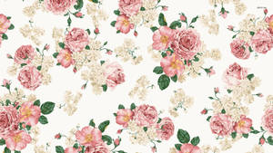 Vintage Pienk Roos Estetiek — Roos-estetika Muurpapier