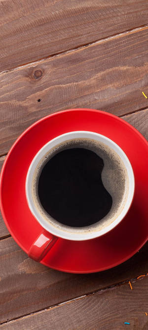 Vivo V20 Koffie Rooi Beker — Infinix Zero 40 Muurpapier