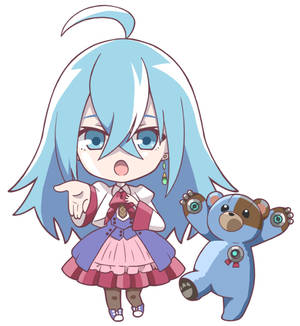 Chibi Vivy en Matsumoto-agtergrond — Oppo Find N5 Muurpapier