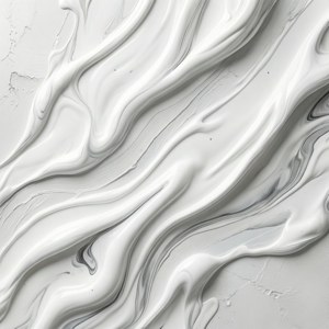 Vloeiende wit vloeibare kuns met subtiele skaduwees, 'n dinamiese abstrakte stuk. — Wit estetiese Muurpapier