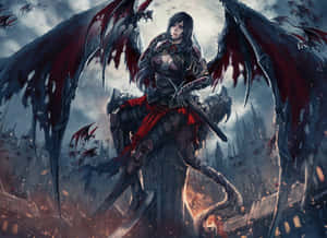 Anime-demon prente — Anime demoon Muurpapier