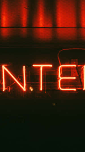 Neon Rooi Estetika — Neon Rooi Estetiek Muurpapier