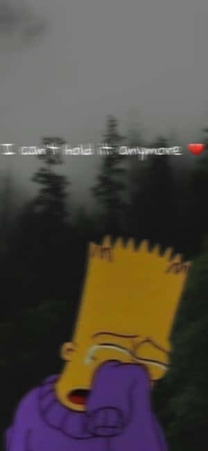 Hartseer Bart Simpson Foon — Motorola Edge 60 Neo Muurpapier