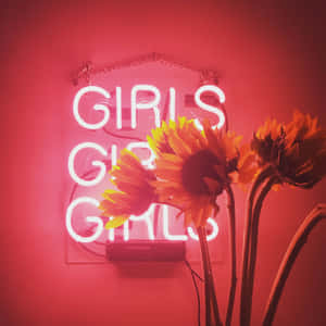 Neon Rooi Estetika — Neon Rooi Estetiek Muurpapier