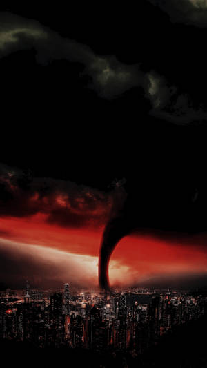 Vreeslike Tornado Oled-agtergrond