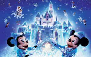 Vreugdevolle herinneringe met Sneeuwitjie, tydens 'n Disney-Kersfees — Disney kersfees Muurpapier