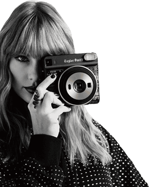 Deursigtige Polaroid Kamera Clipart Swart en Wit - Fujifilm Kamera Taylor Swift, HD Png Aflaai
