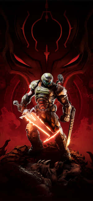 Doom Eternal-selfoon — Samsung Galaxy S20 Muurpapier