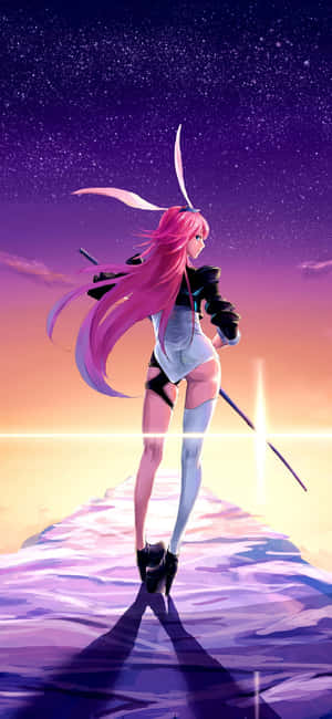 Warm Anime Yae Sakura Honkai — Vivo V50e Muurpapier