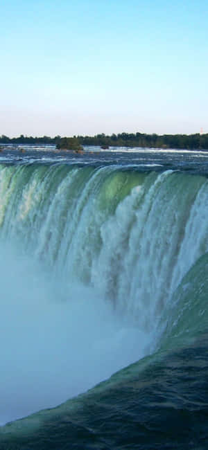 Iphone X Niagara Waterval Agtergrond — Realme Narzo 90X Muurpapier