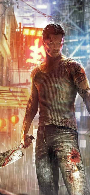 iPhone XS Sleeping Dogs-agtergrond — Slapende honde Muurpapier
