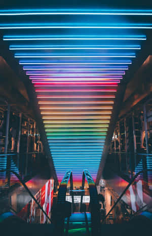 Neon City agtergrond — Neon stad Muurpapier