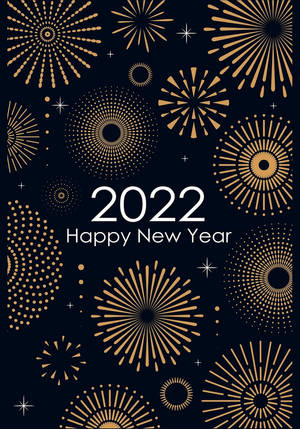 Gelukkige nuwe jaar 2022 vuurwerk muurpapier — Egswart Muurpapier