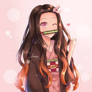 Wenk Demoonjagter Nezuko — Demon Slayer Nezuko Muurpapier