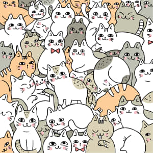 Oulike Kat prente — Oulike Kat Muurpapier