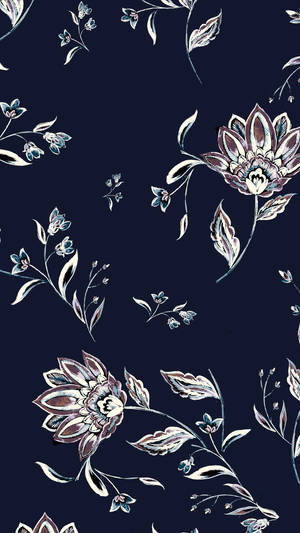 Wit Blom Omlyste Floral Iphone — Blomme iPhone Muurpapier
