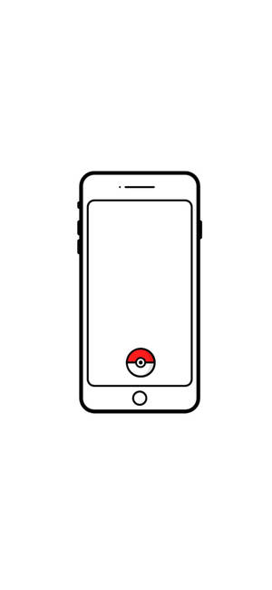 Wit iPhone Pokébal — Samsung S23 Muurpapier